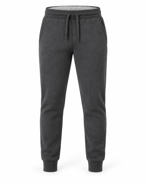 Men's slim fit fleece-lined joggers, front view
