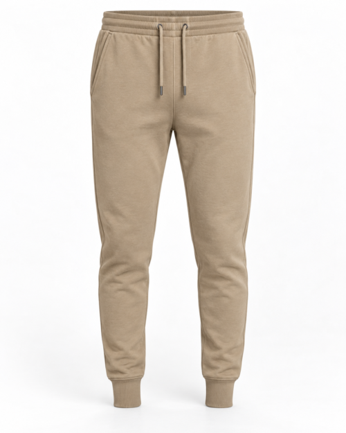 Men’s Slim Fit Ribbed Ankle Joggers, front view