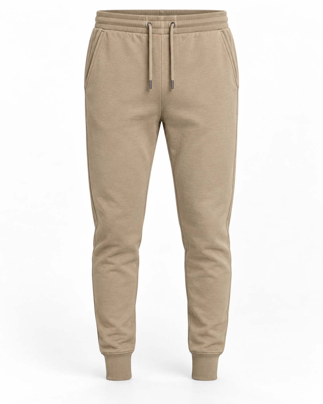 Men’s Slim Fit Ribbed Ankle Joggers, front view