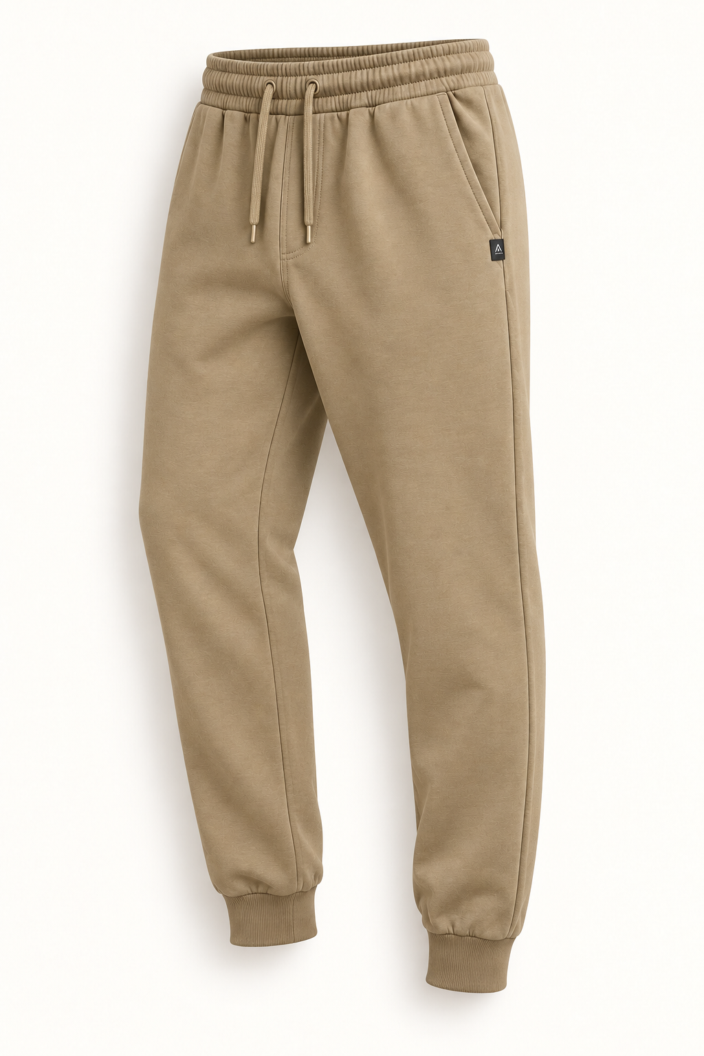 Men’s Regular Fit Ribbed Ankle Joggers - Angle view