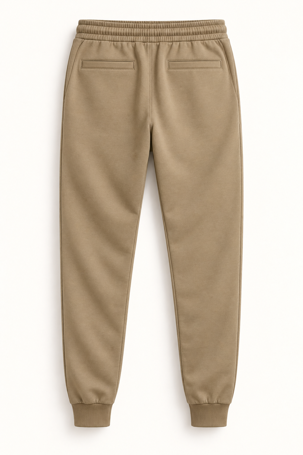 Men’s Regular Fit Ribbed Ankle Joggers - Back view
