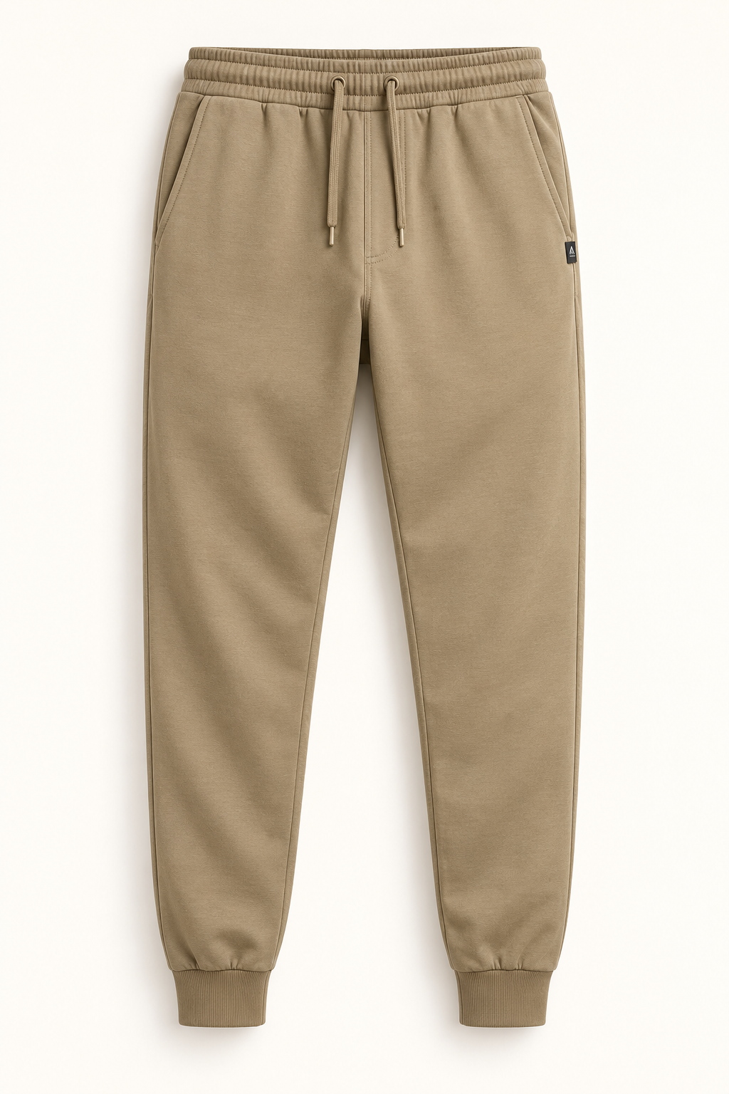 Men’s Regular Fit Ribbed Ankle Joggers - Front view