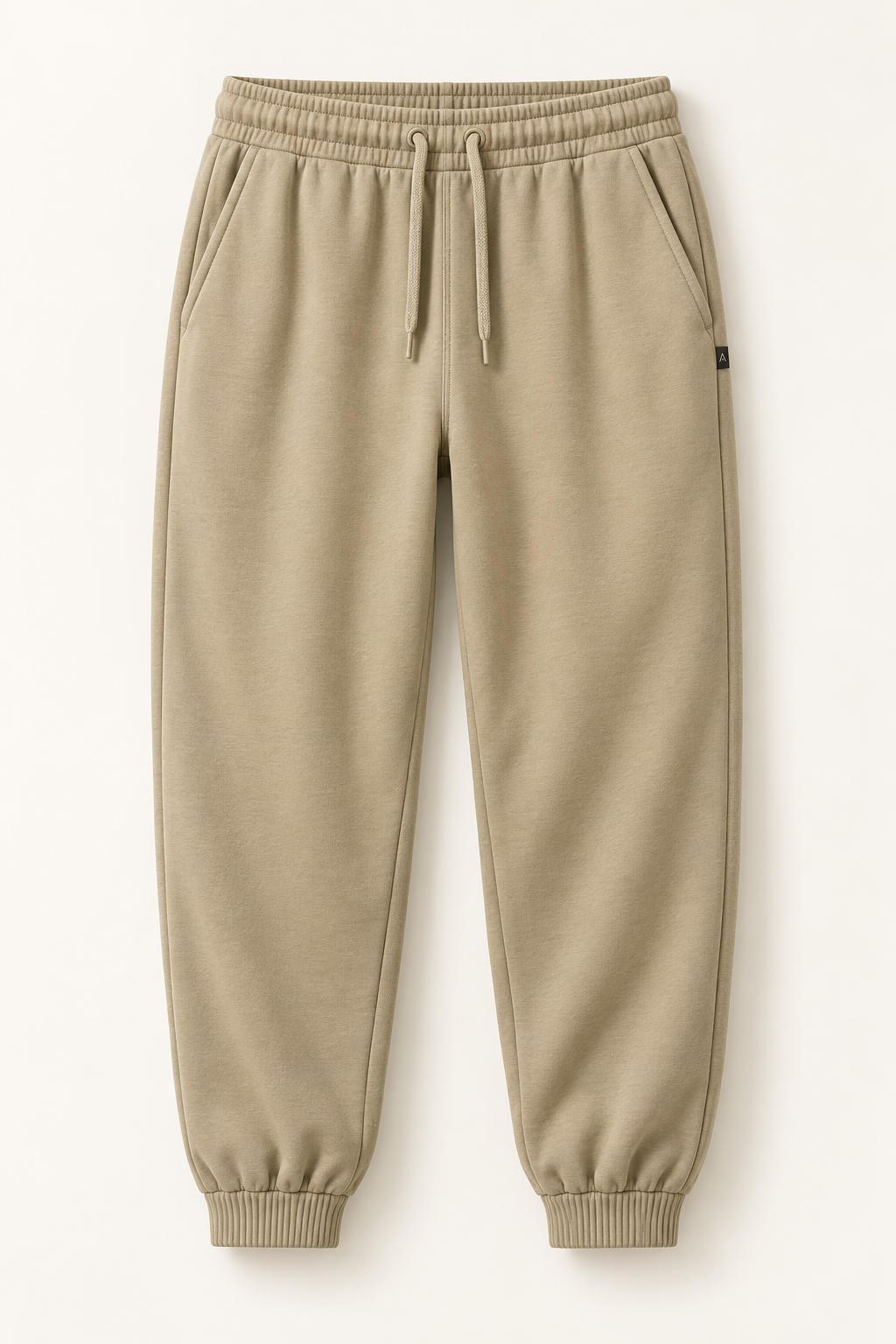 Men’s Relaxed Fit Ribbed Ankle Joggers - Front view