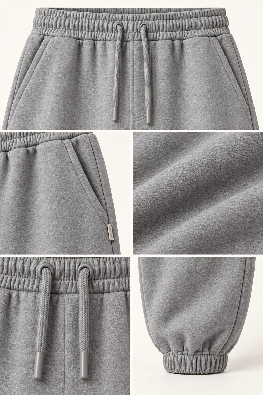 Men’s Oversized Fit Drawstring Waist Joggers - Detail view