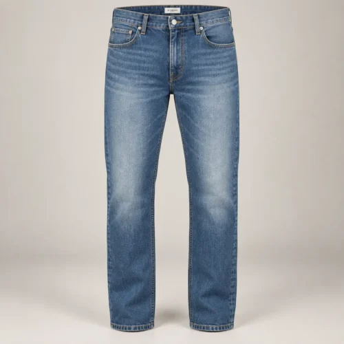 Attirings Men’s Regular Fit Five-Pocket Jeans in vintage blue, front view