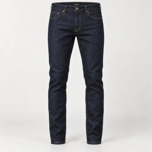 Attirings Men’s Slim Fit Heavyweight Denim Jeans in raw navy, front view