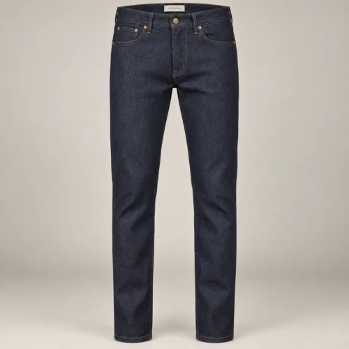 Attirings Men’s Slim Fit Rigid Denim Jeans in raw indigo, front view