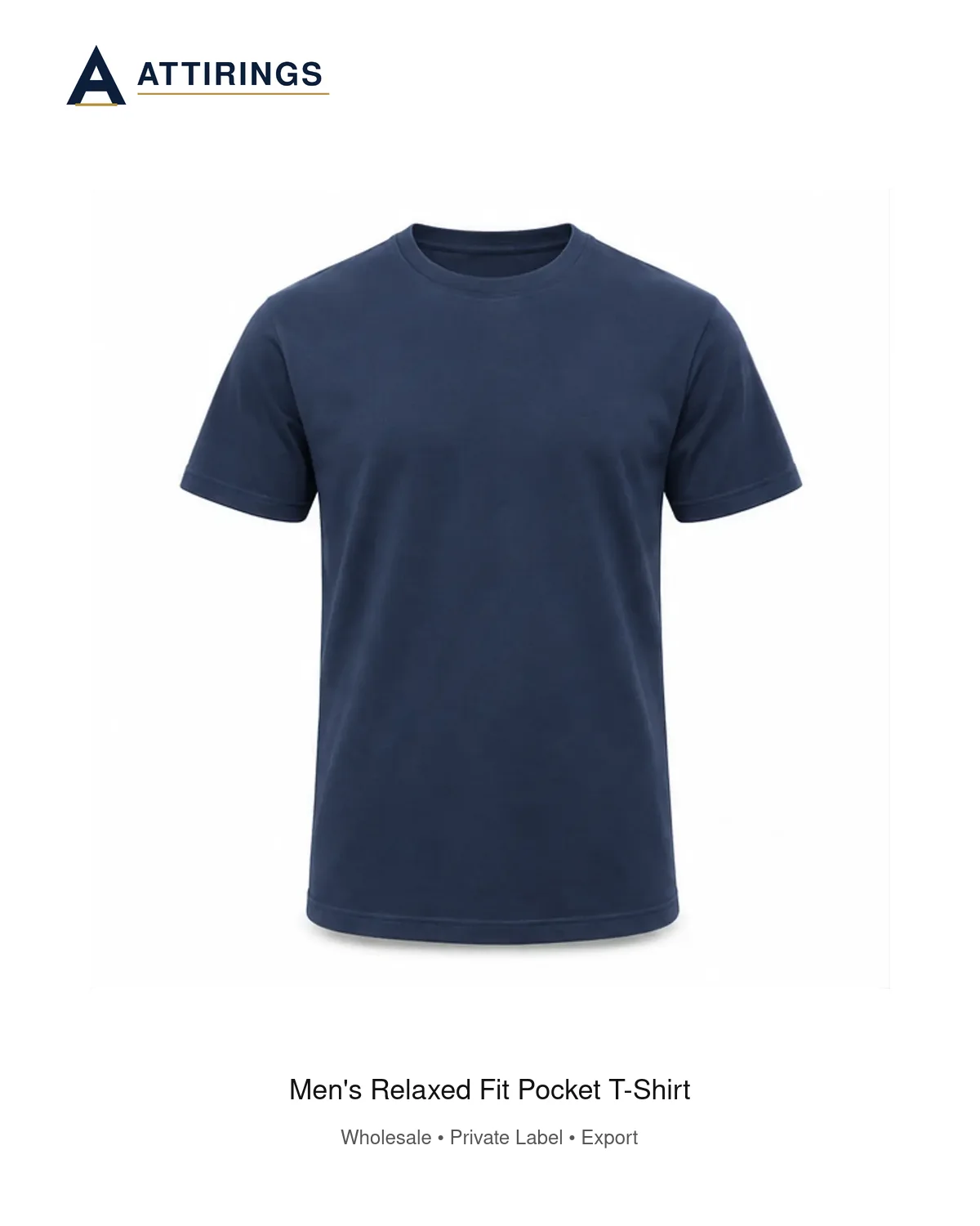 Men's Relaxed Fit Pocket T-Shirt wholesale by Attirings