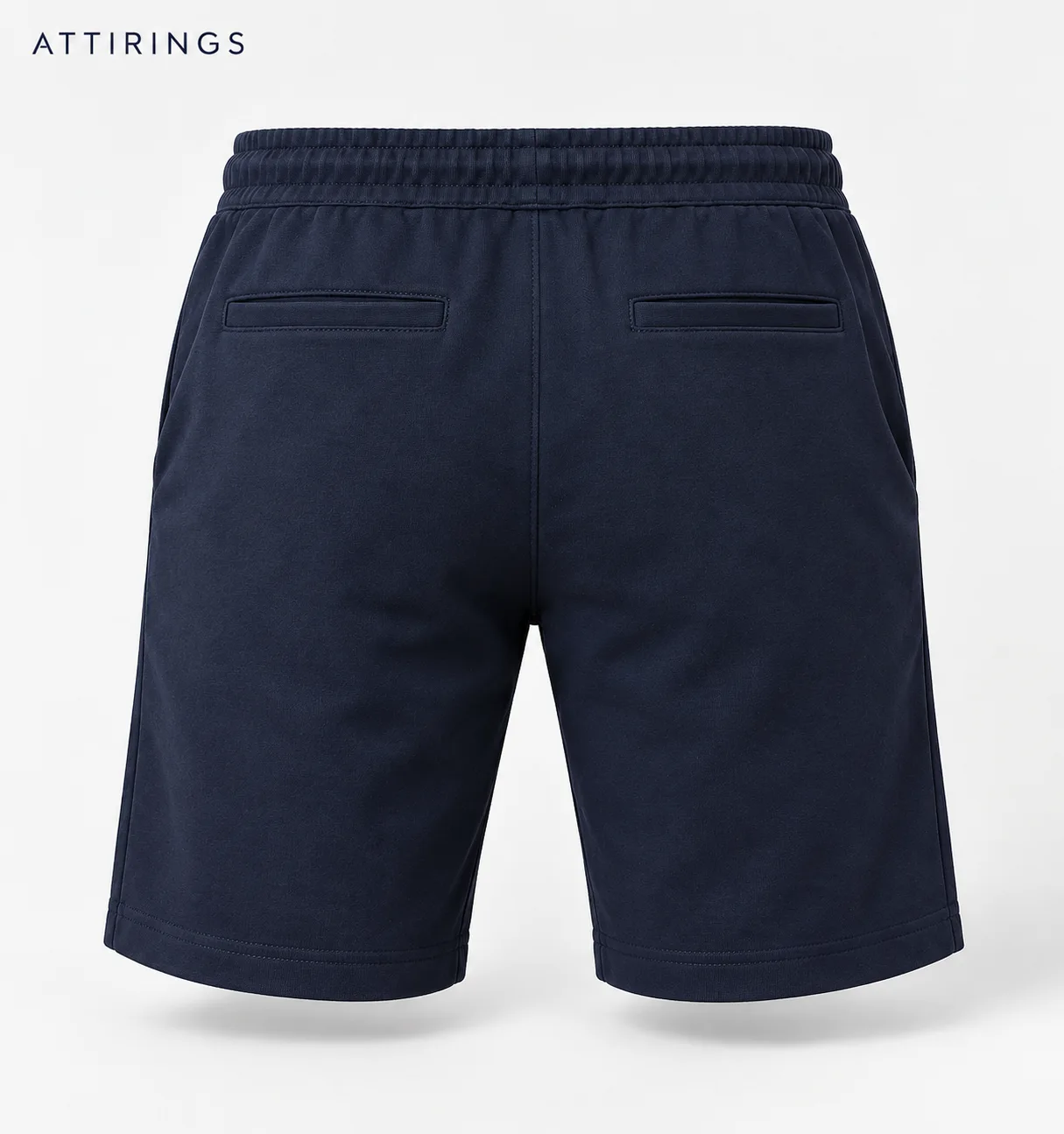 Men's Slim Fit Drawstring Shorts back view, Attirings representative catalog image