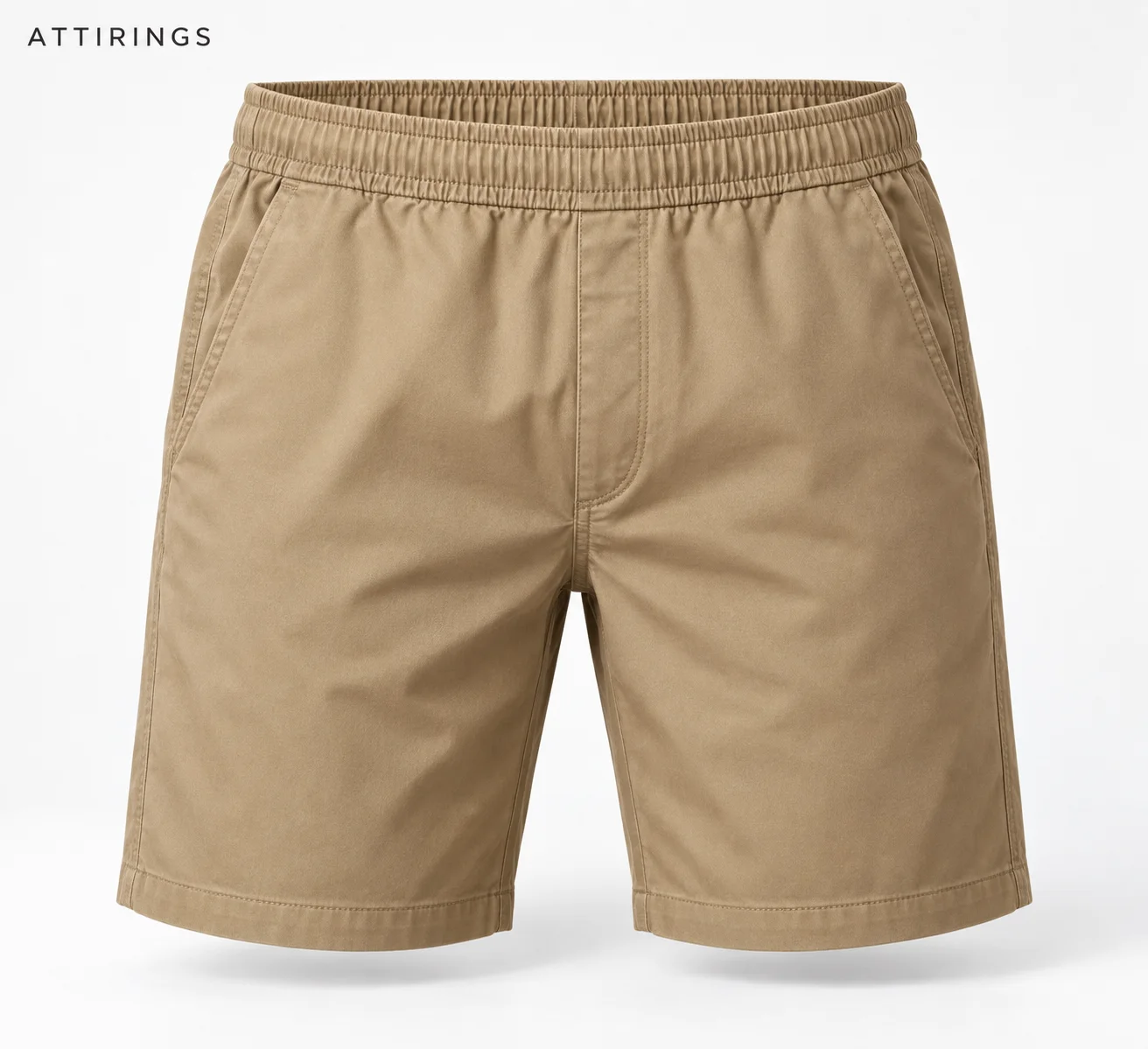 Men's Regular Fit Elastic Waist Shorts front view, Attirings representative catalog image