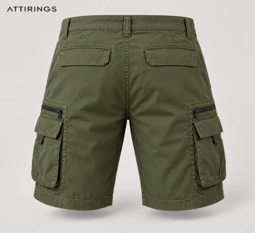 Men's Regular Fit Multi-Pocket Shorts back view, Attirings representative catalog image