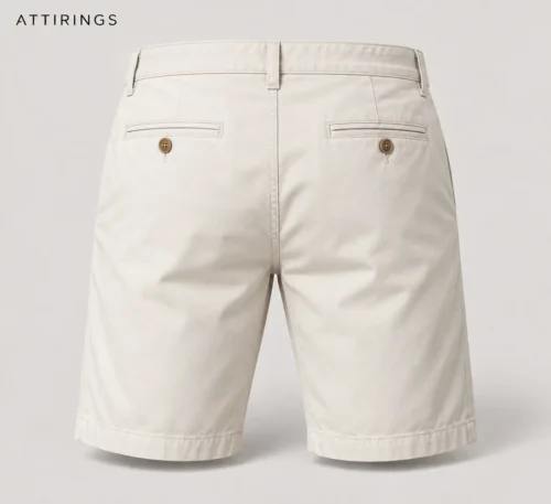 Men's Regular Fit Chino Style Shorts back view, Attirings representative catalog image