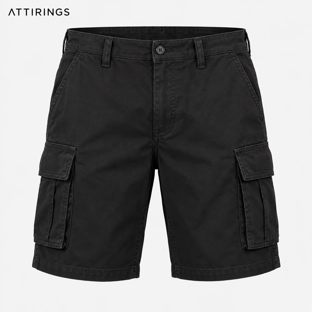 Men's Relaxed Fit Cargo Style Shorts front view, Attirings representative catalog image