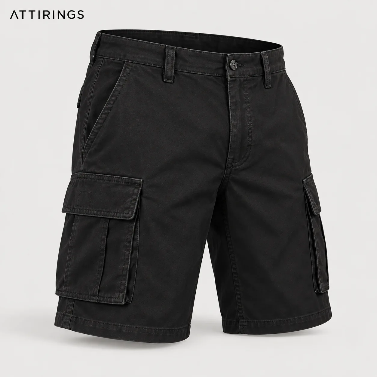 Men's Relaxed Fit Cargo Style Shorts side view, Attirings representative catalog image