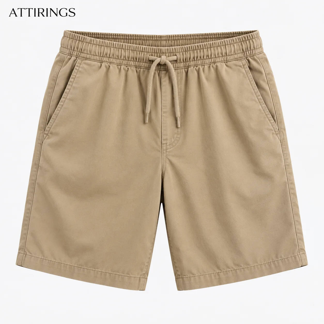 Men's Relaxed Fit Elastic Waist Shorts front view, Attirings representative catalog image