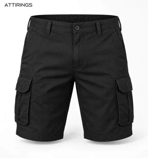 Men's Athletic Fit Cargo Style Shorts front view, Attirings representative catalog image