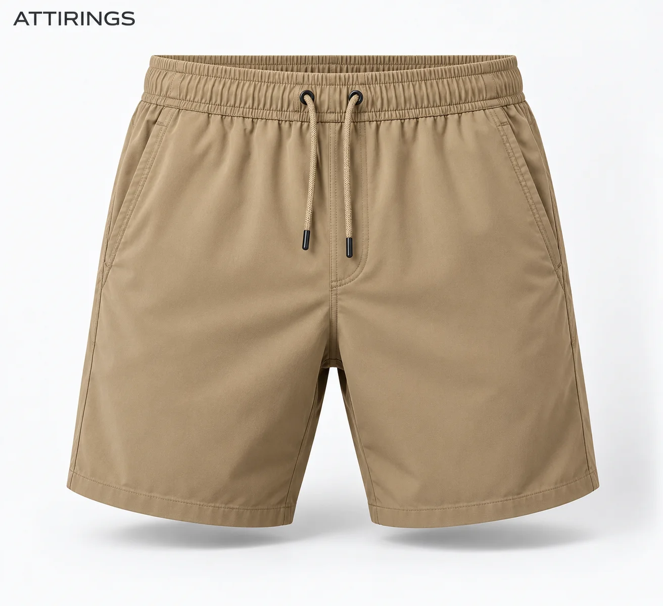 Men's Athletic Fit Elastic Waist Shorts front view, Attirings representative catalog image