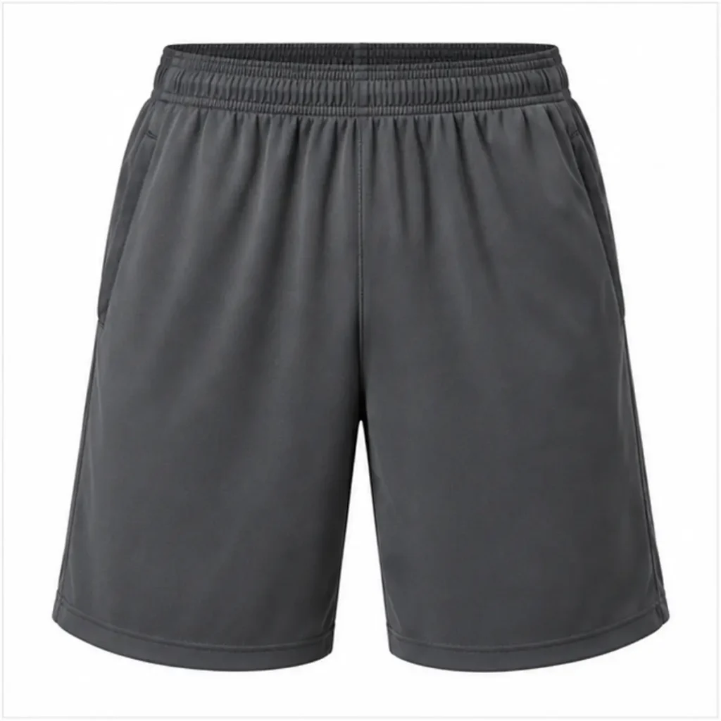 Front view of sports shorts