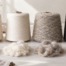 Carded, combed, woollen and worsted yarn samples
