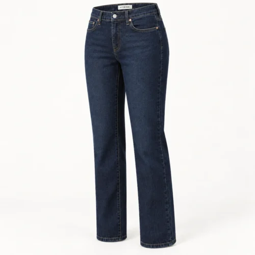 Attirings women's regular fit dark wash jeans in dark indigo blue - three-quarter view