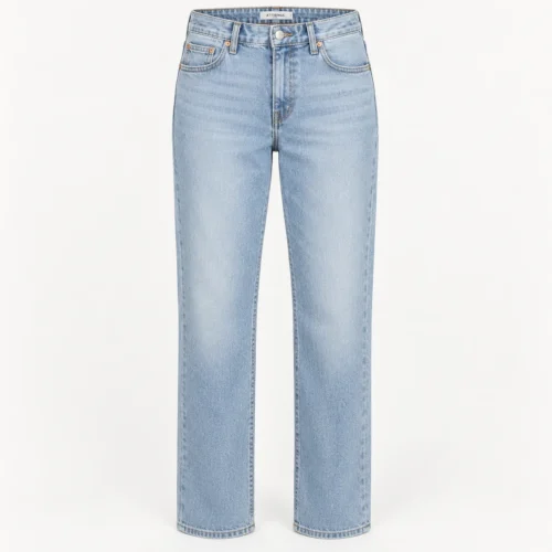 Attirings women's regular fit light wash jeans in light blue - front view