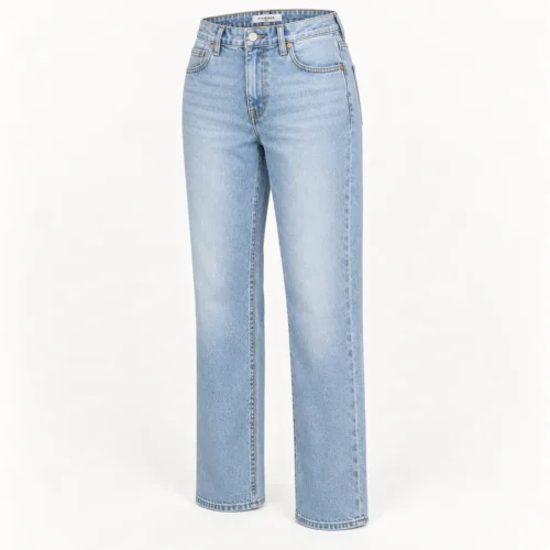 Attirings women's regular fit light wash jeans in light blue - three-quarter view