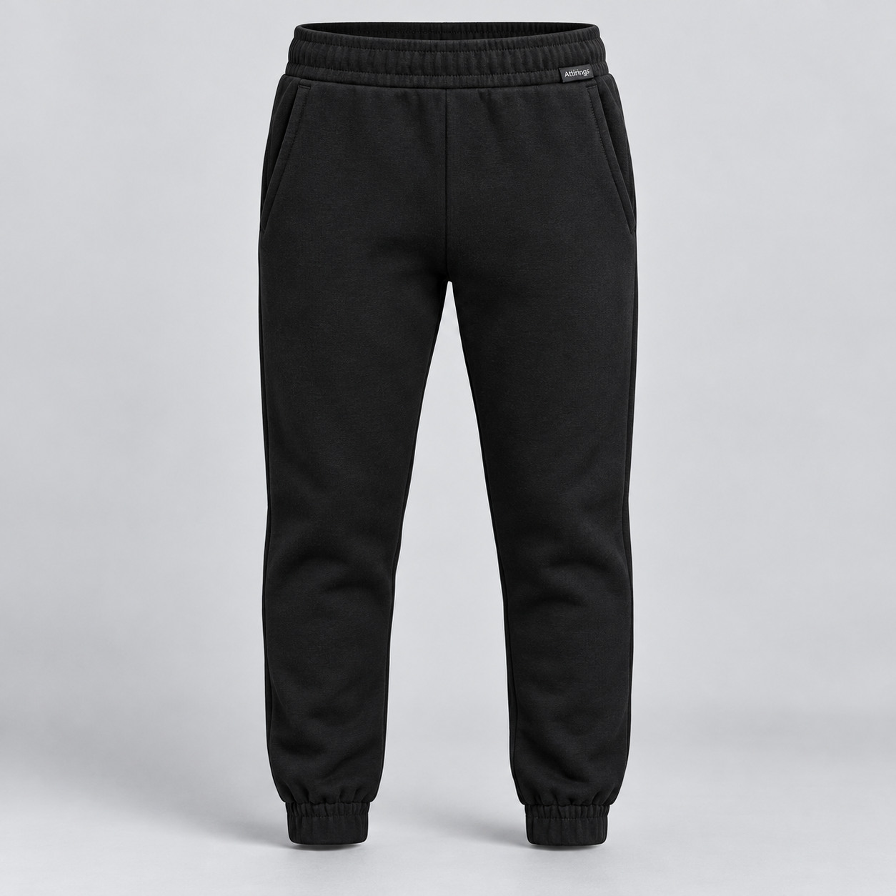 Boys' Slim Fit Elastic Cuff Joggers - front design visualization