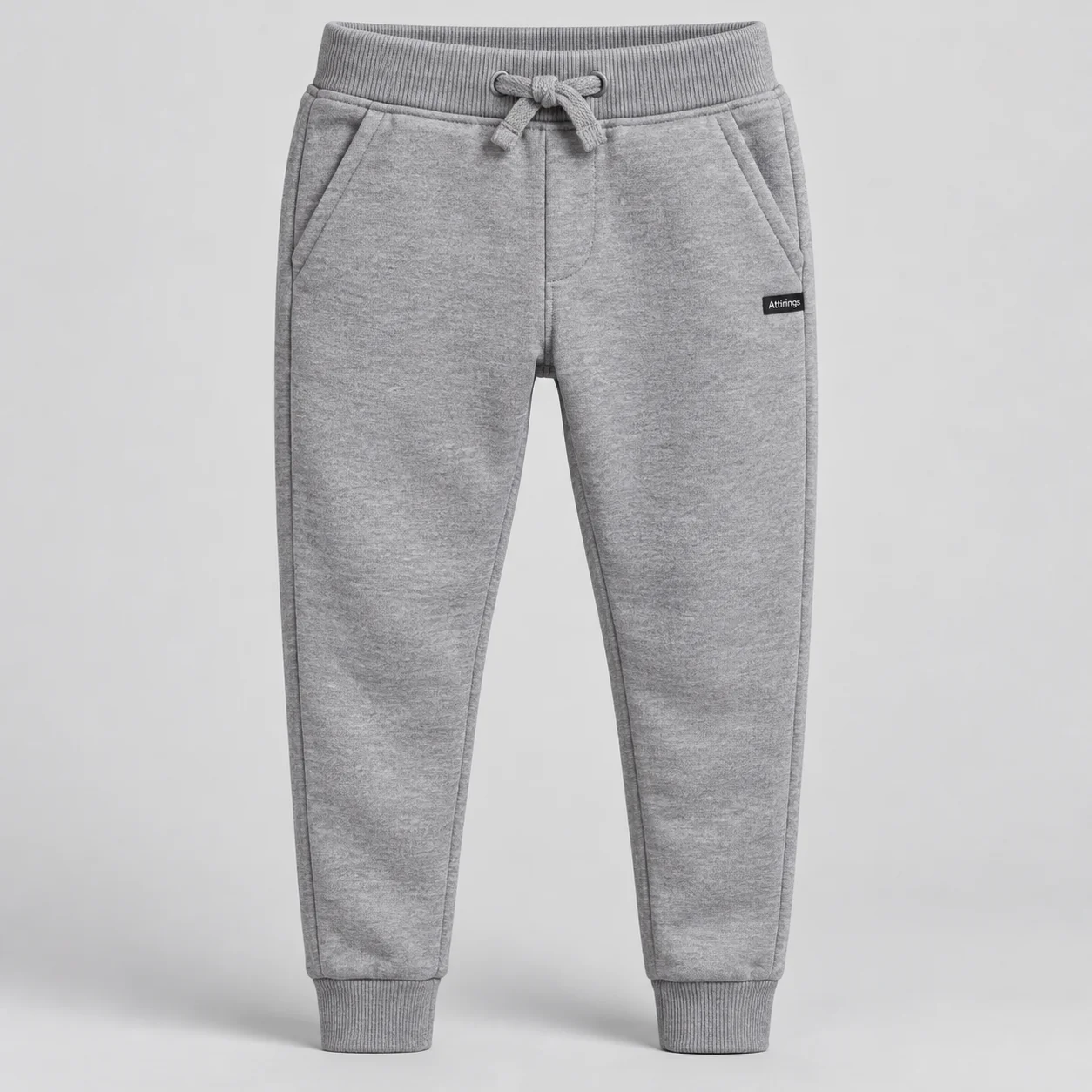 Boys' Slim Fit Drawstring Waist Joggers - front design visualization