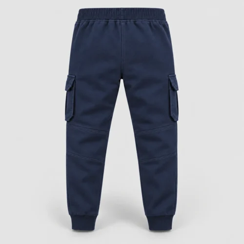 Boys' Slim Fit Cargo Pocket Joggers - back design visualization