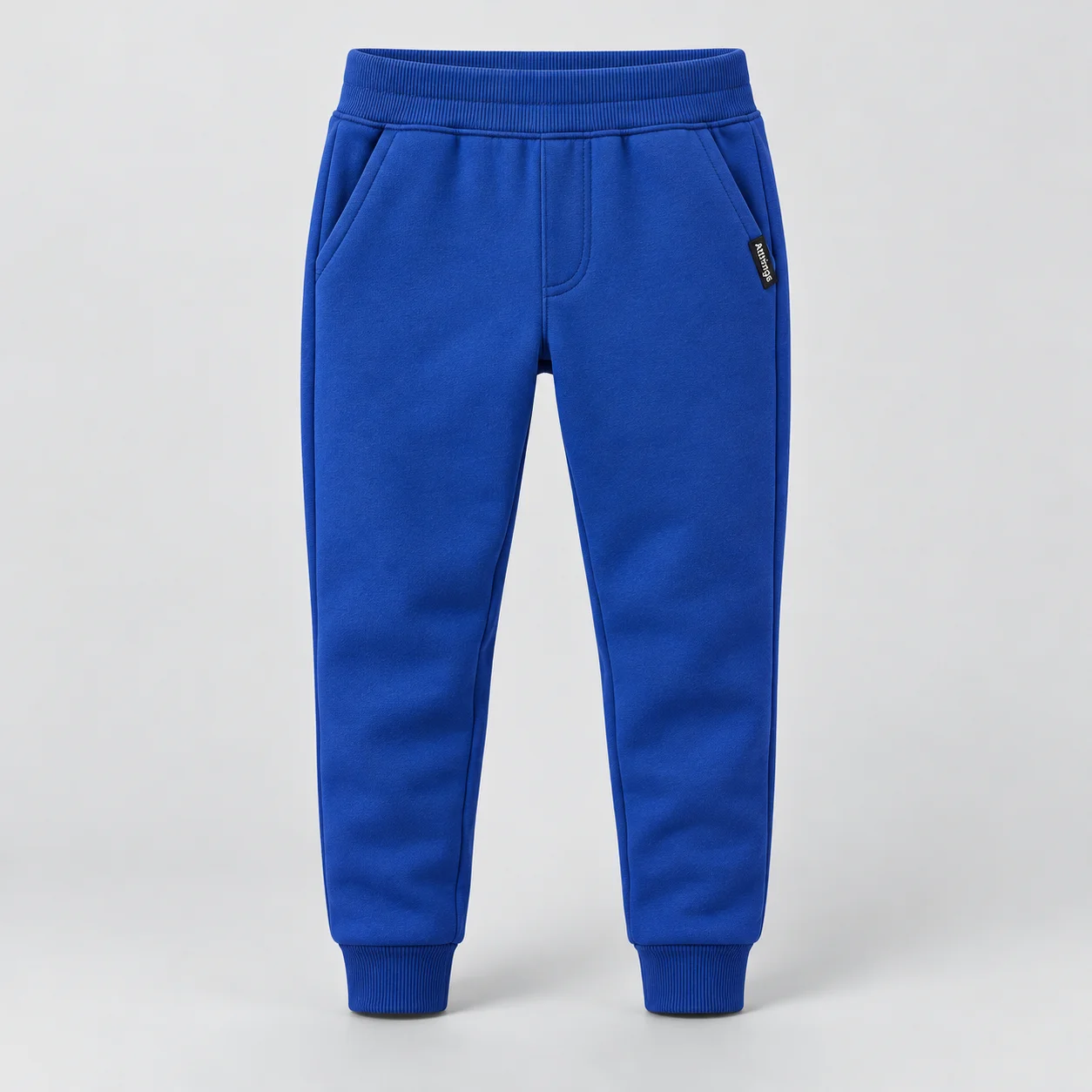 Boys' Slim Fit Ribbed Ankle Joggers - front design visualization