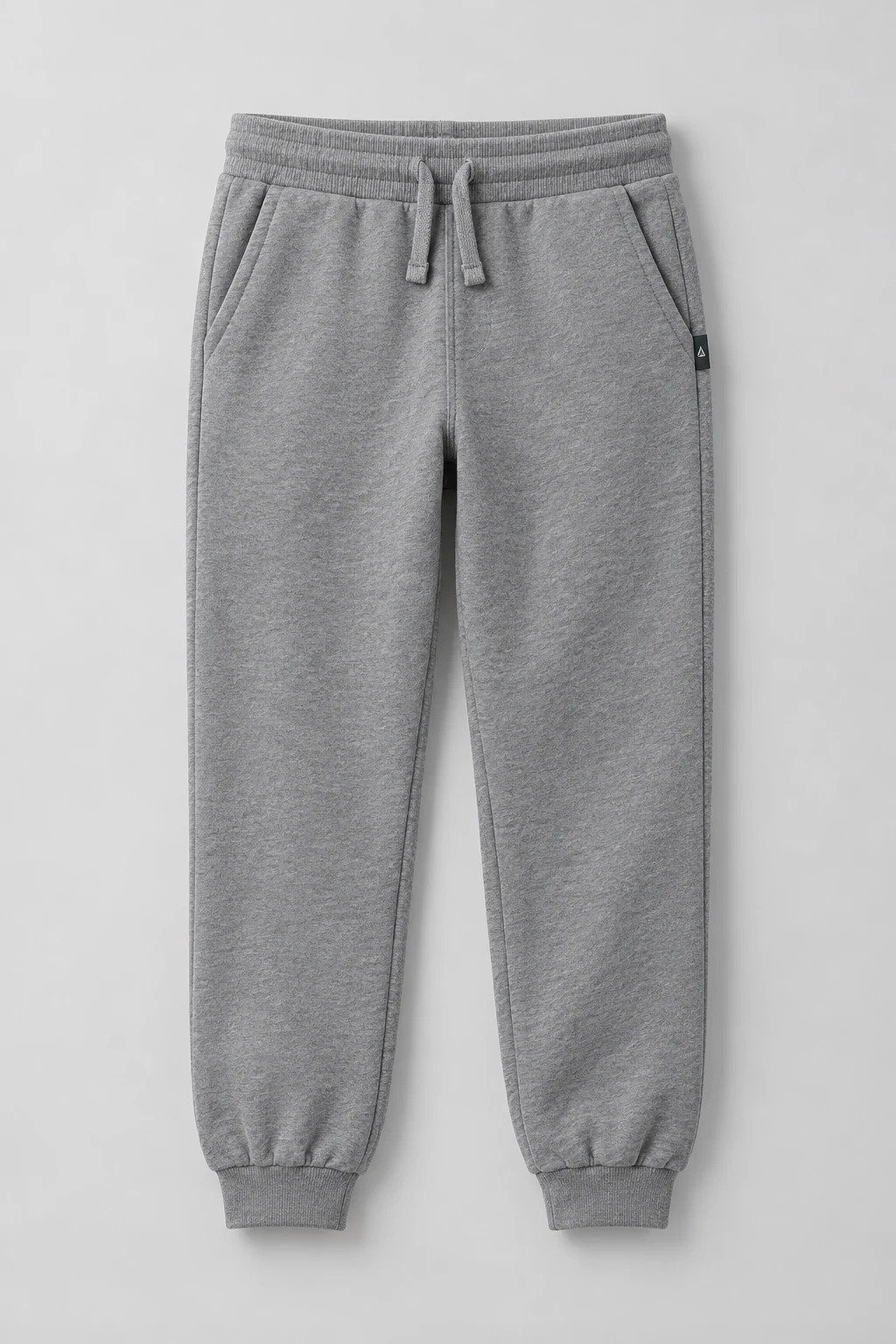 Boys' Regular Fit Drawstring Waist Joggers, Grey, front design visualization