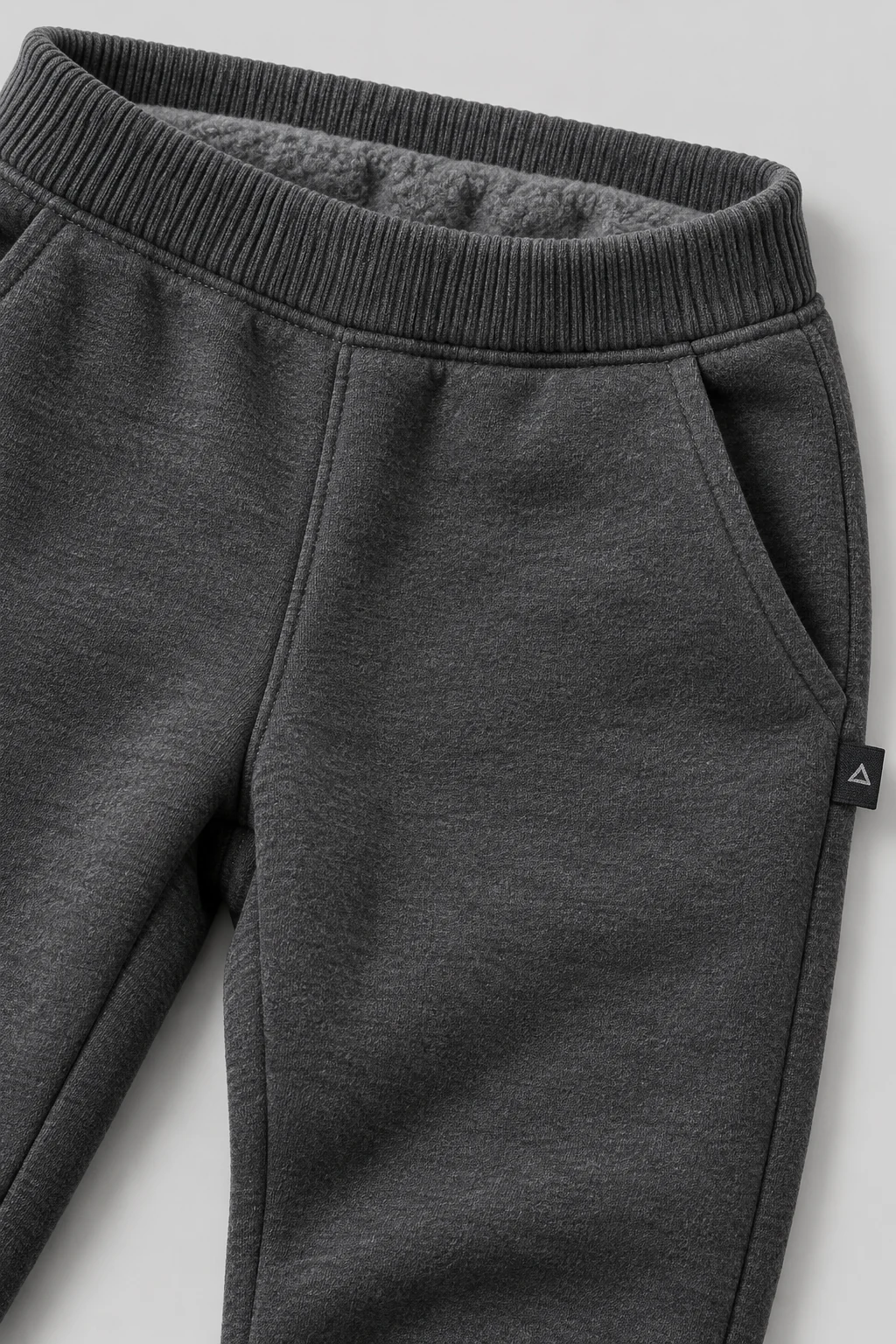 Boys' Regular Fit Fleece-Lined Joggers, Charcoal, detail design visualization
