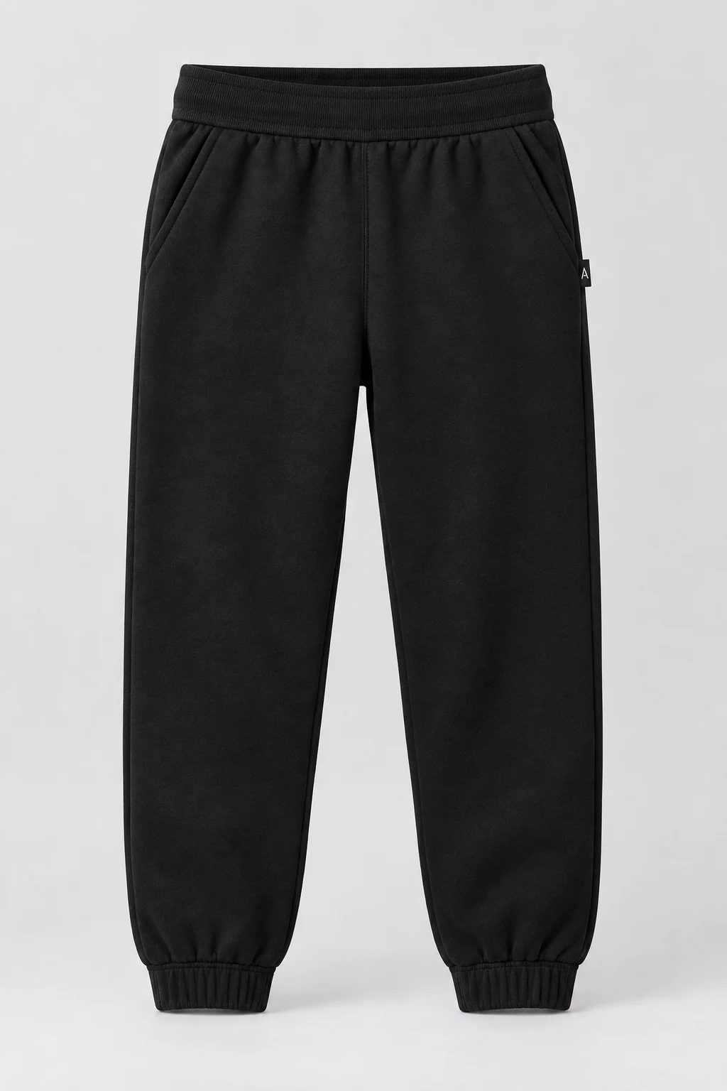 Boys' Classic Fit Elastic Cuff Joggers, Black, front design visualization