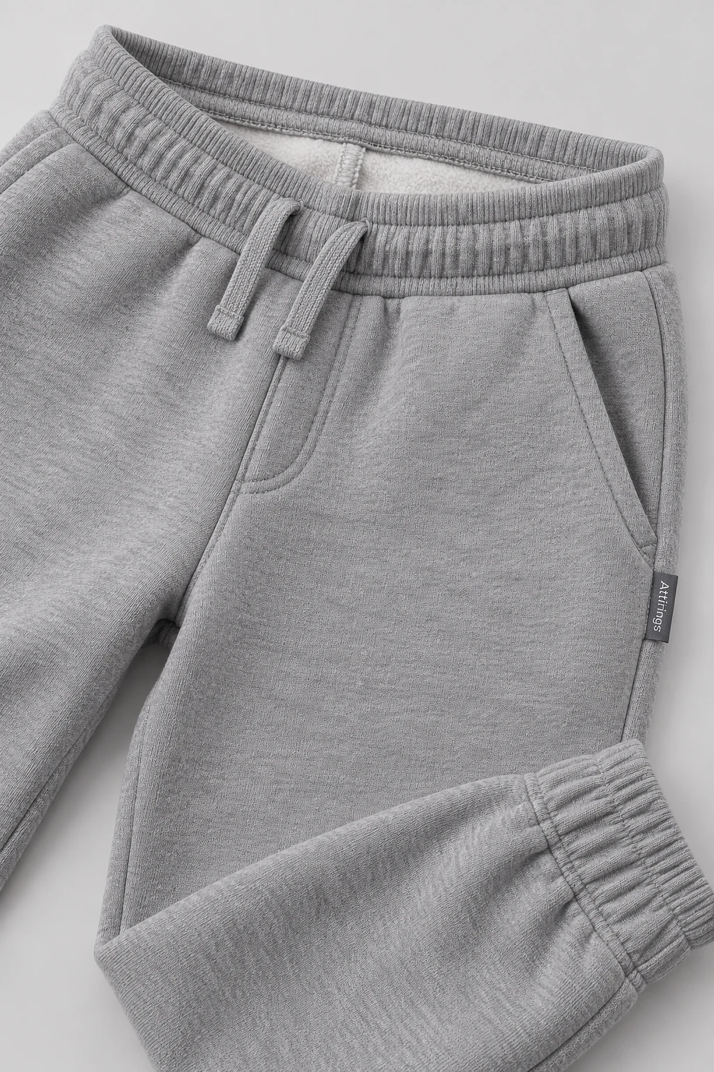 Boys' Classic Fit Drawstring Waist Joggers, Grey, detail design visualization