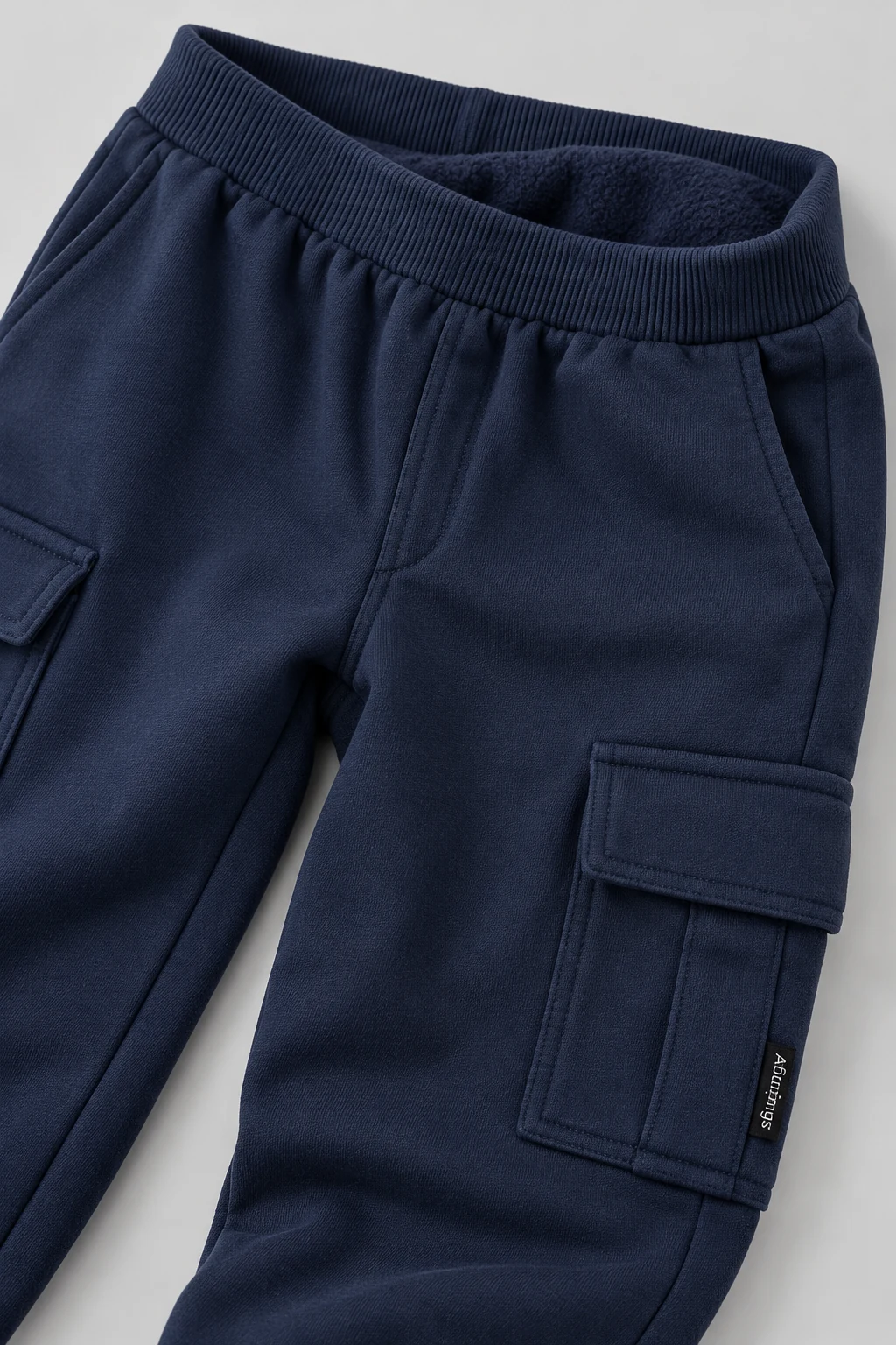 Boys' Classic Fit Cargo Pocket Joggers, Navy, detail design visualization