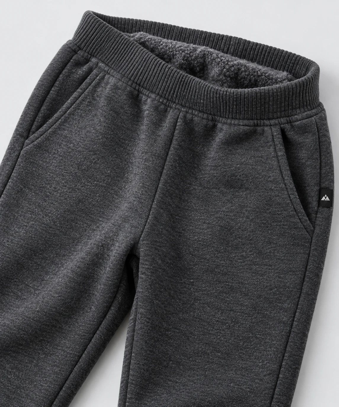 Boys' Classic Fit Fleece-Lined Joggers, Charcoal, detail design visualization