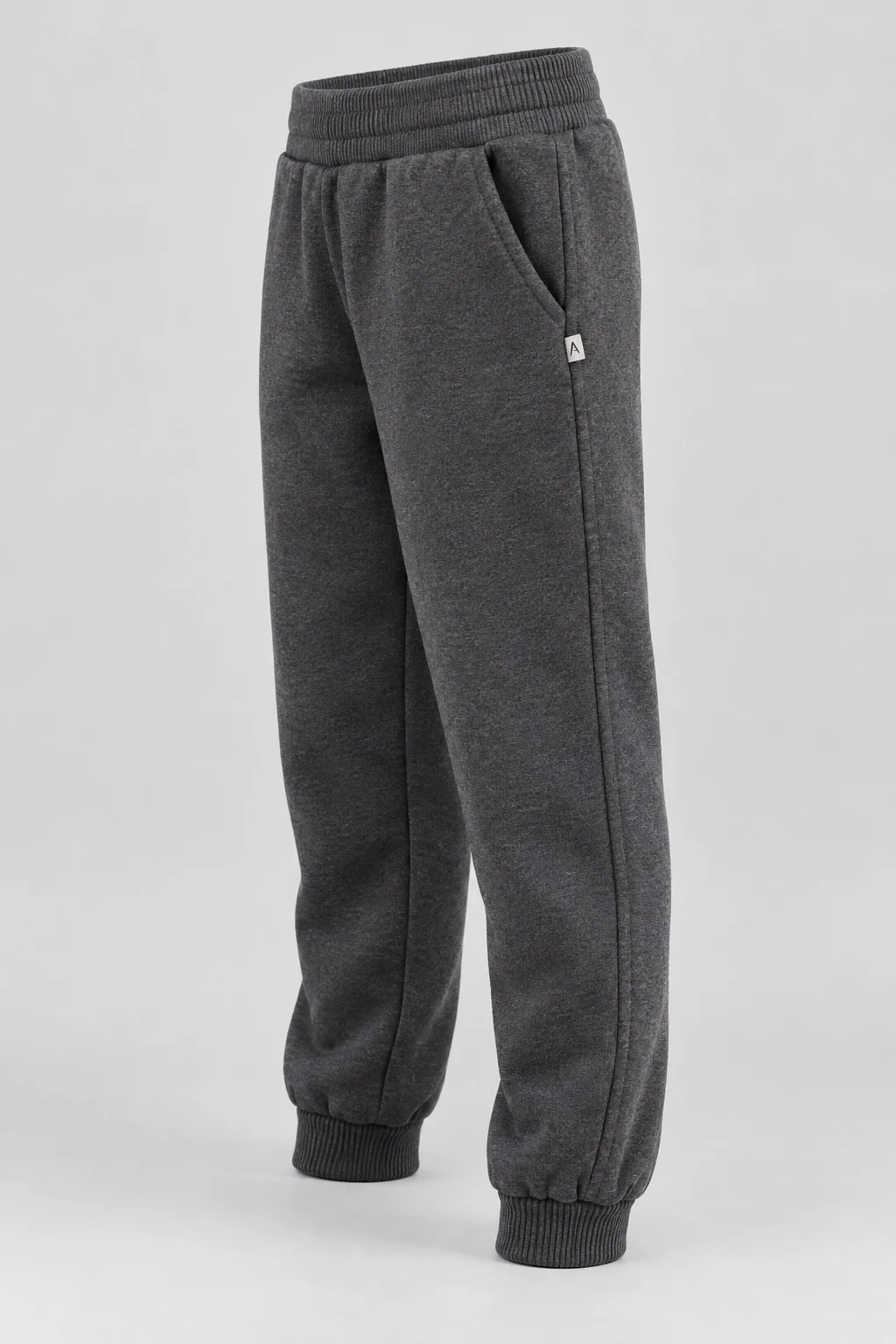 Boys' Classic Fit Fleece-Lined Joggers, Charcoal, side design visualization