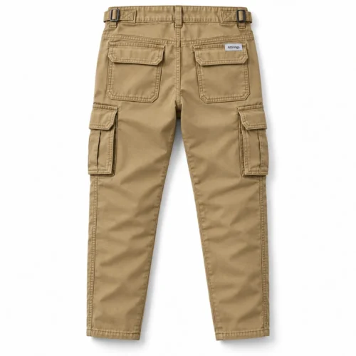 Khaki Boys' Classic Fit Utility Style Cargo Pants - back design visualization