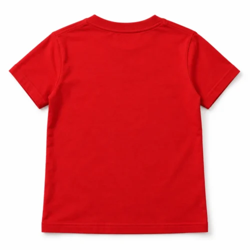 Red Boys' Regular Fit Printed Graphic T-Shirt - back design visualization