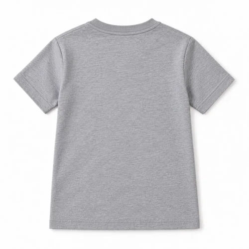 Grey Boys' Regular Fit Pocket T-Shirt - back design visualization
