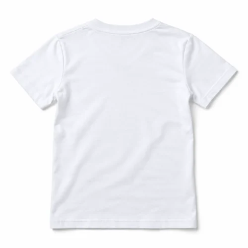White Boys' Classic Fit V-Neck T-Shirt - back design visualization