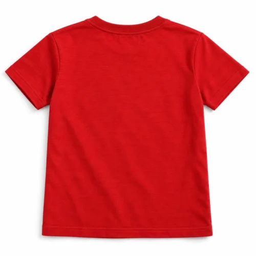 Red Boys' Classic Fit Printed Graphic T-Shirt - back design visualization