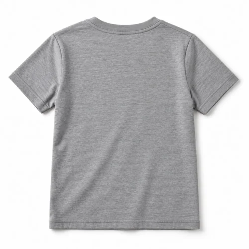 Grey Boys' Classic Fit Pocket T-Shirt - back design visualization