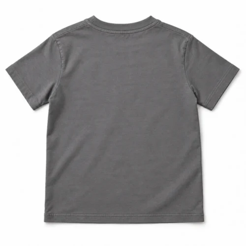 Grey Boys' Relaxed Fit Pocket T-Shirt - back design visualization