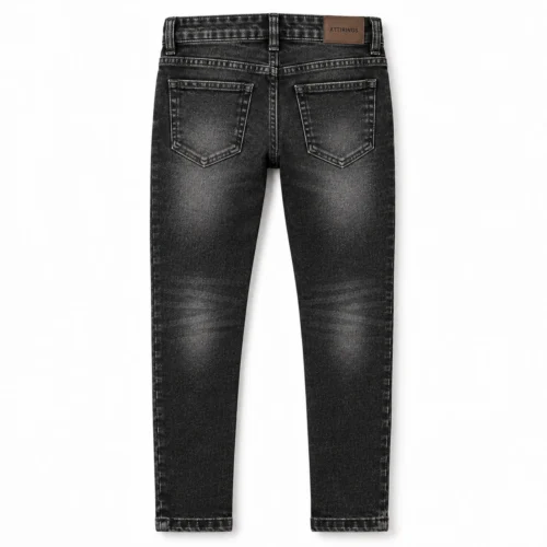 Attirings Boys' Skinny Fit Stone Wash Jeans back design visualization