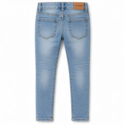Attirings Boys' Skinny Fit Distressed Jeans back design visualization