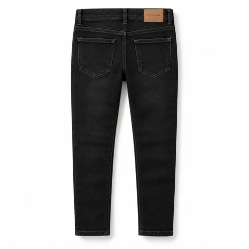 Attirings Boys' Slim Fit Dark Wash Jeans back design visualization