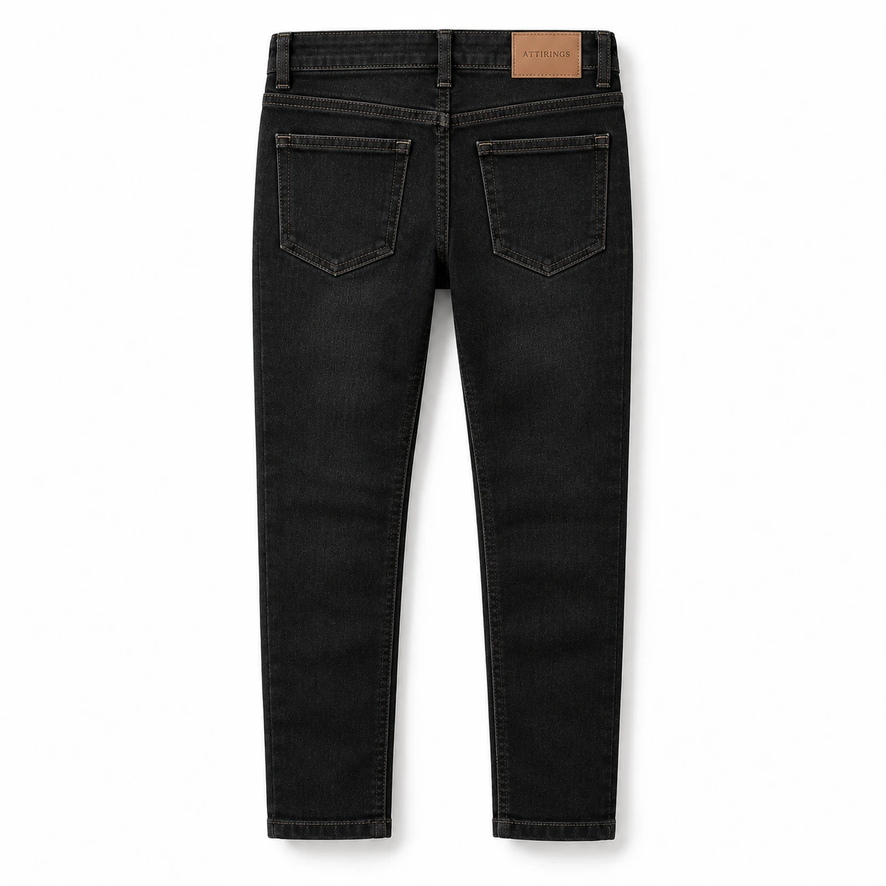Attirings Boys' Slim Fit Dark Wash Jeans back design visualization