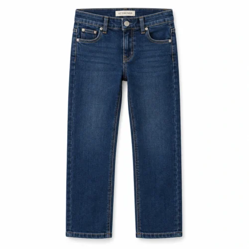 Attirings Boys' Straight Fit Stretch Jeans front design visualization