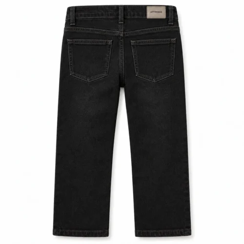 Attirings Boys' Straight Fit Adjustable Waist Jeans back design visualization